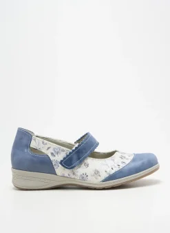 Ballerines Boissy Bleu Talon Plat Jusqu'à 3cm