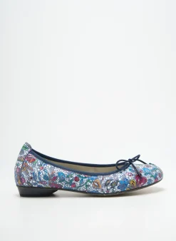 Ballerines Dorking Bleu Talon Plat Jusqu'à 3cm