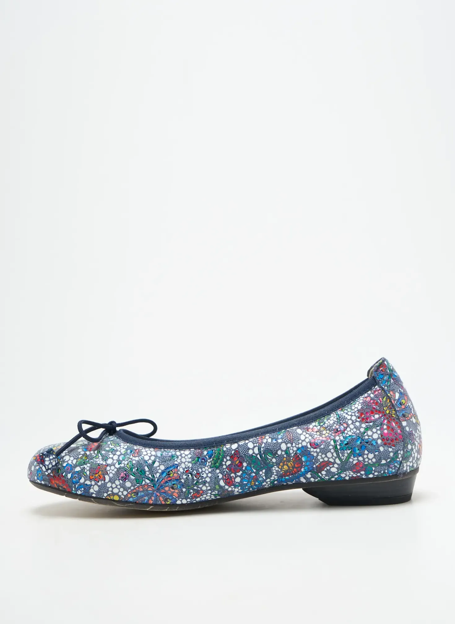 Ballerines Dorking Bleu Talon Plat Jusqu'à 3cm