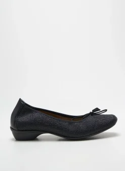 Ballerines Dorking Noir Talon Plat Jusqu'à 3cm