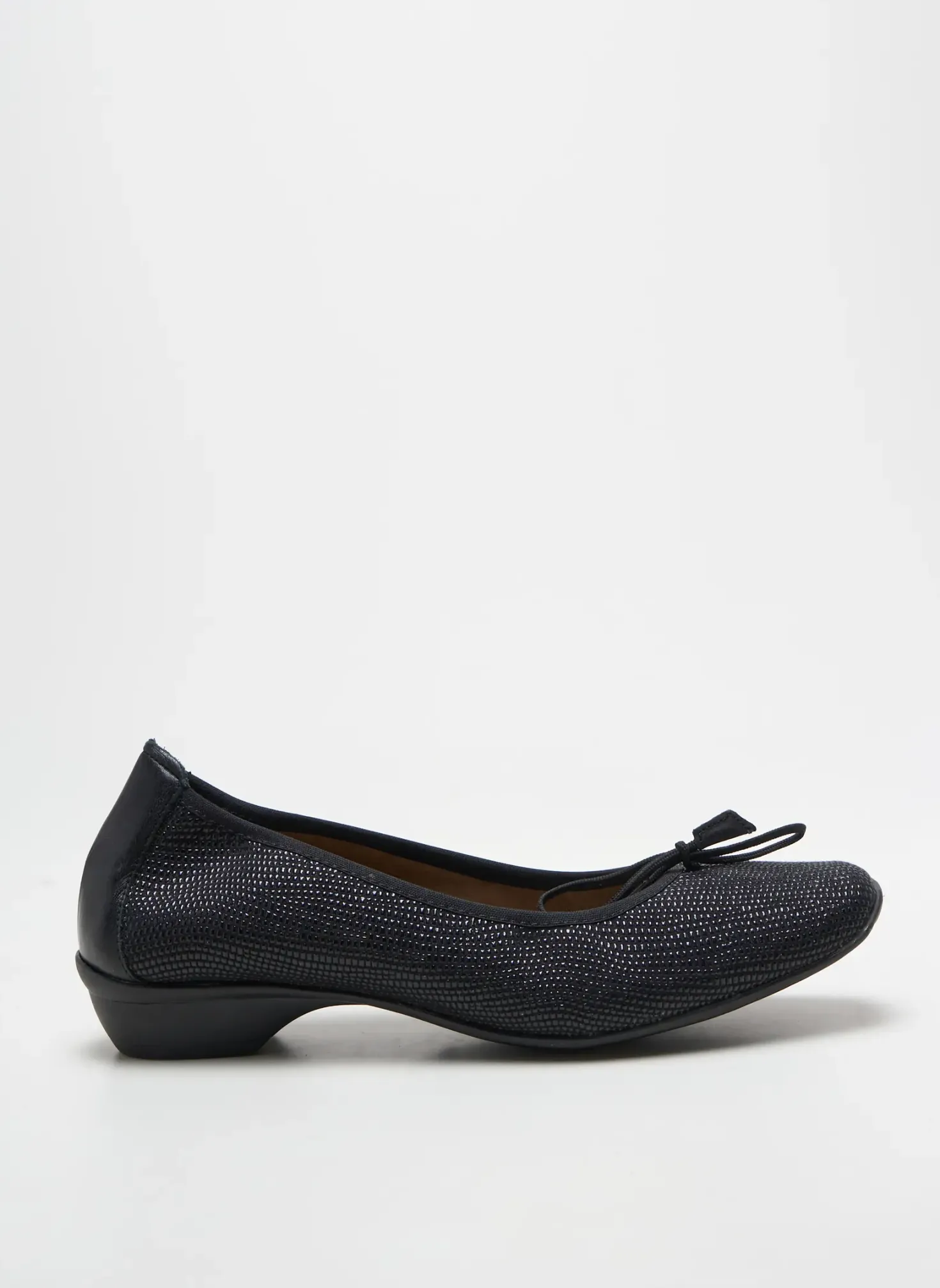 Ballerines Dorking Noir Talon Plat Jusqu'à 3cm