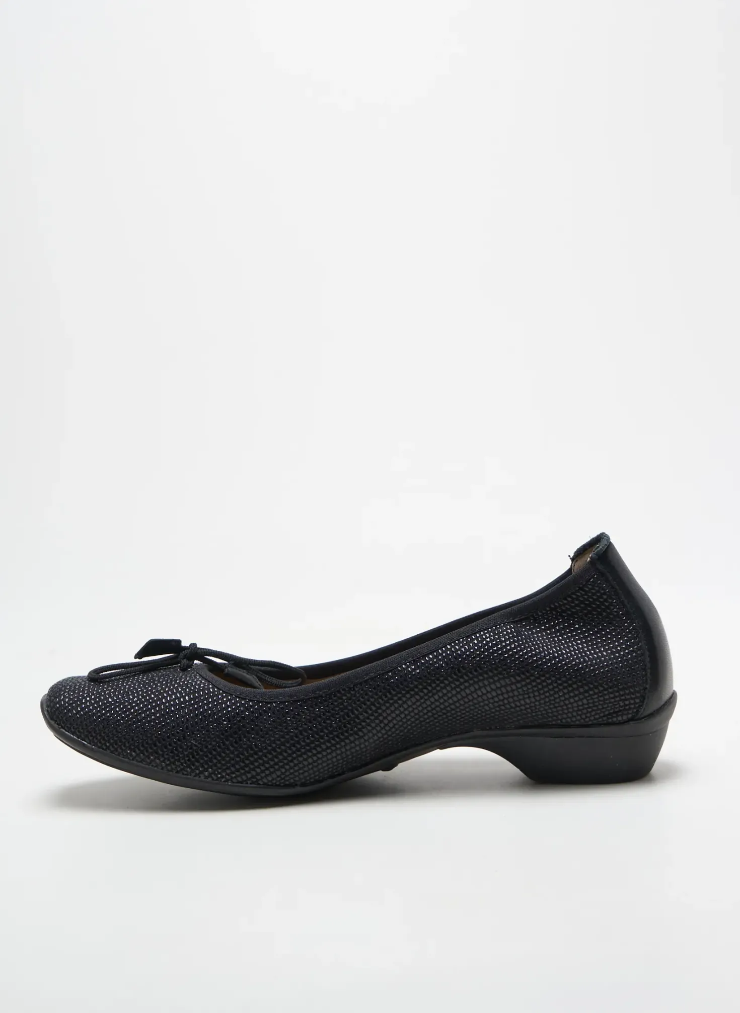 Ballerines Dorking Noir Talon Plat Jusqu'à 3cm