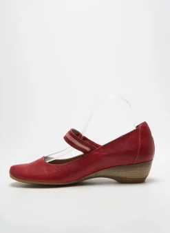Ballerines Dorking Rouge Talon Plat Jusqu'à 3cm