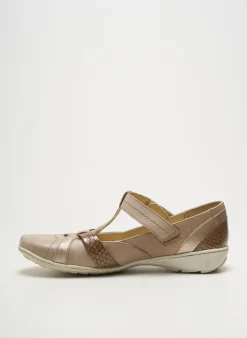 Ballerines Geo-reino Beige Talon Plat Jusqu'à 3cm