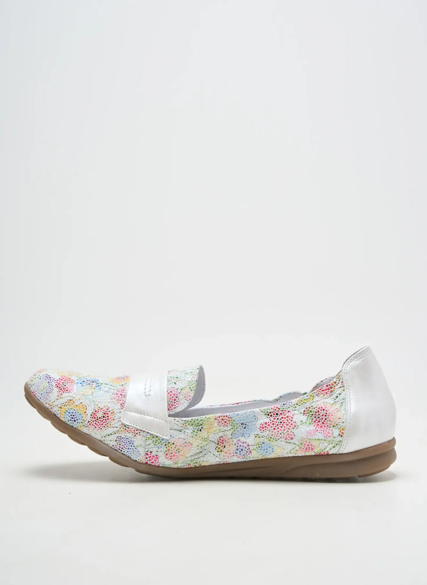 Ballerines Geo-reino Blanc Talon Plat Jusqu'à 3cm