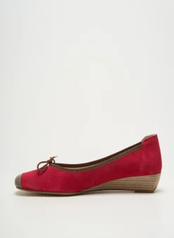 Ballerines Hirica Rouge Talon Plat Jusqu'à 3cm