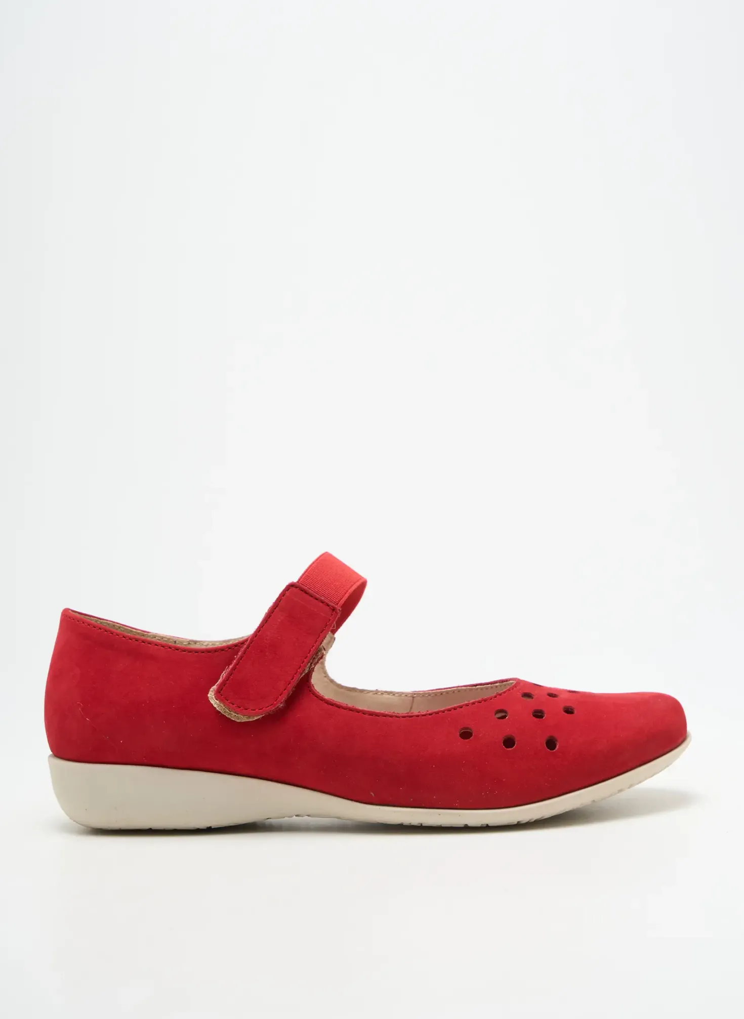 Ballerines Hirica Rouge Talon Plat Jusqu'à 3cm