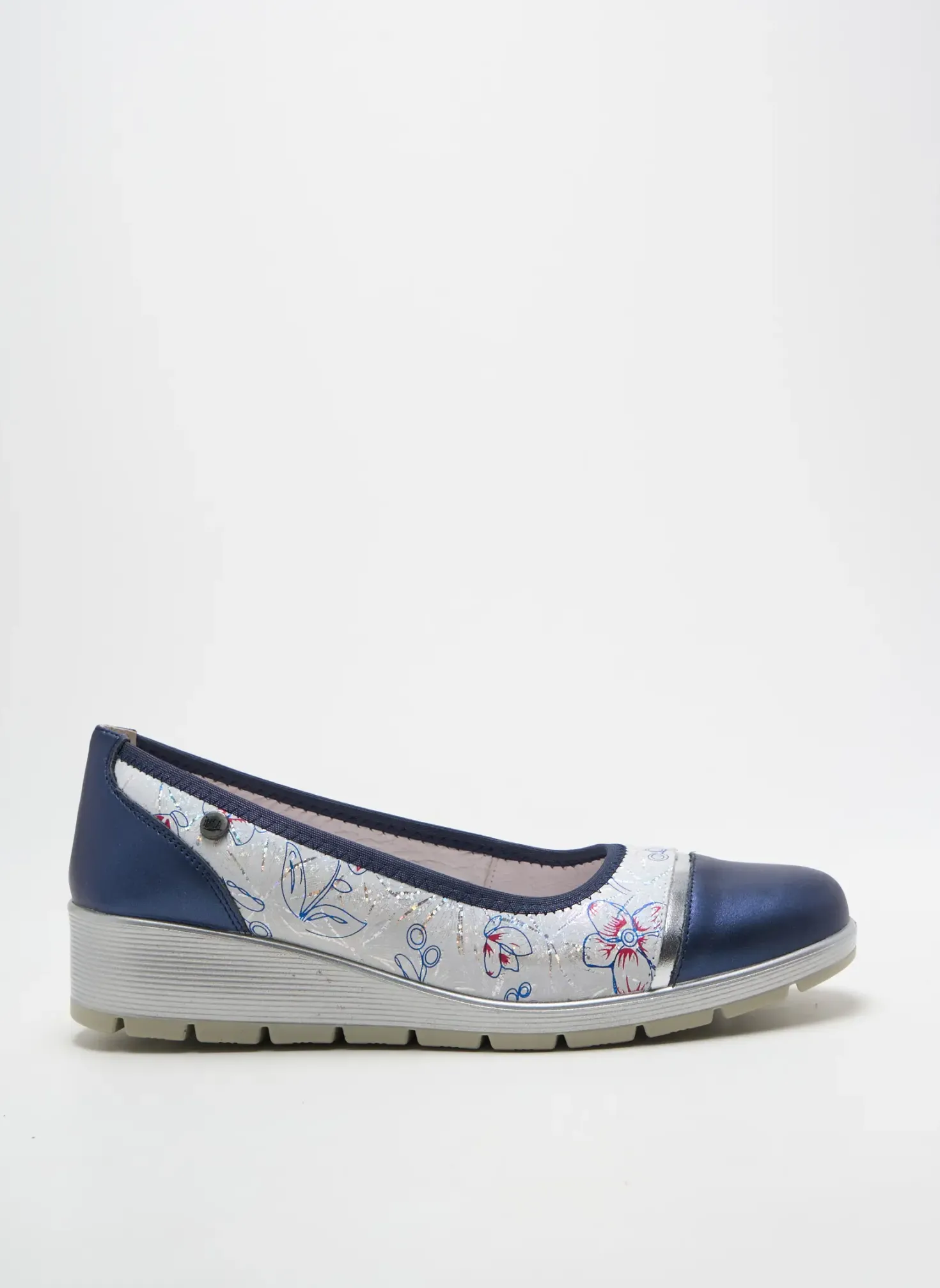 Ballerines Inea Bleu Talon De 4 À 6cm
