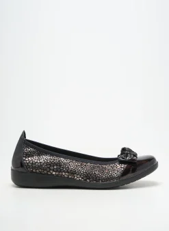 Ballerines Infini Noir Talon Plat Jusqu'à 3cm