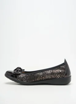 Ballerines Infini Noir Talon Plat Jusqu'à 3cm