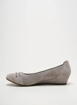 Ballerines Jana Gris Talon De 4 À 6cm