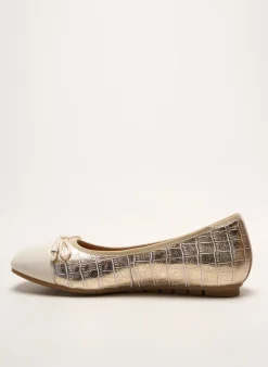 Ballerines Mam'zelle Or Talon Plat Jusqu'à 3cm
