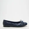 Ballerines Pretty Shoes Bleu Talon Plat Jusqu'à 3cm