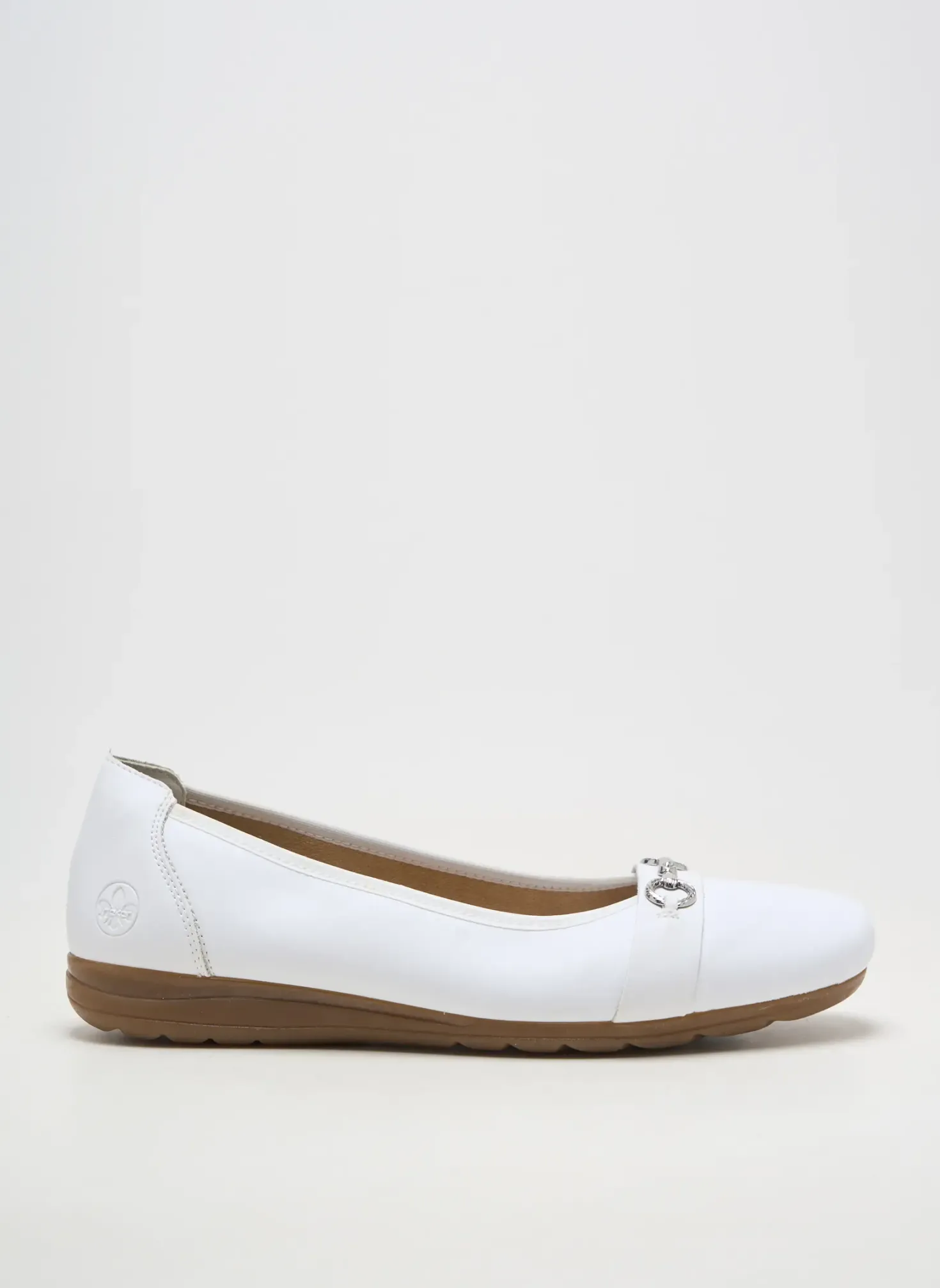 Ballerines Rieker Blanc Talon Plat Jusqu'à 3cm