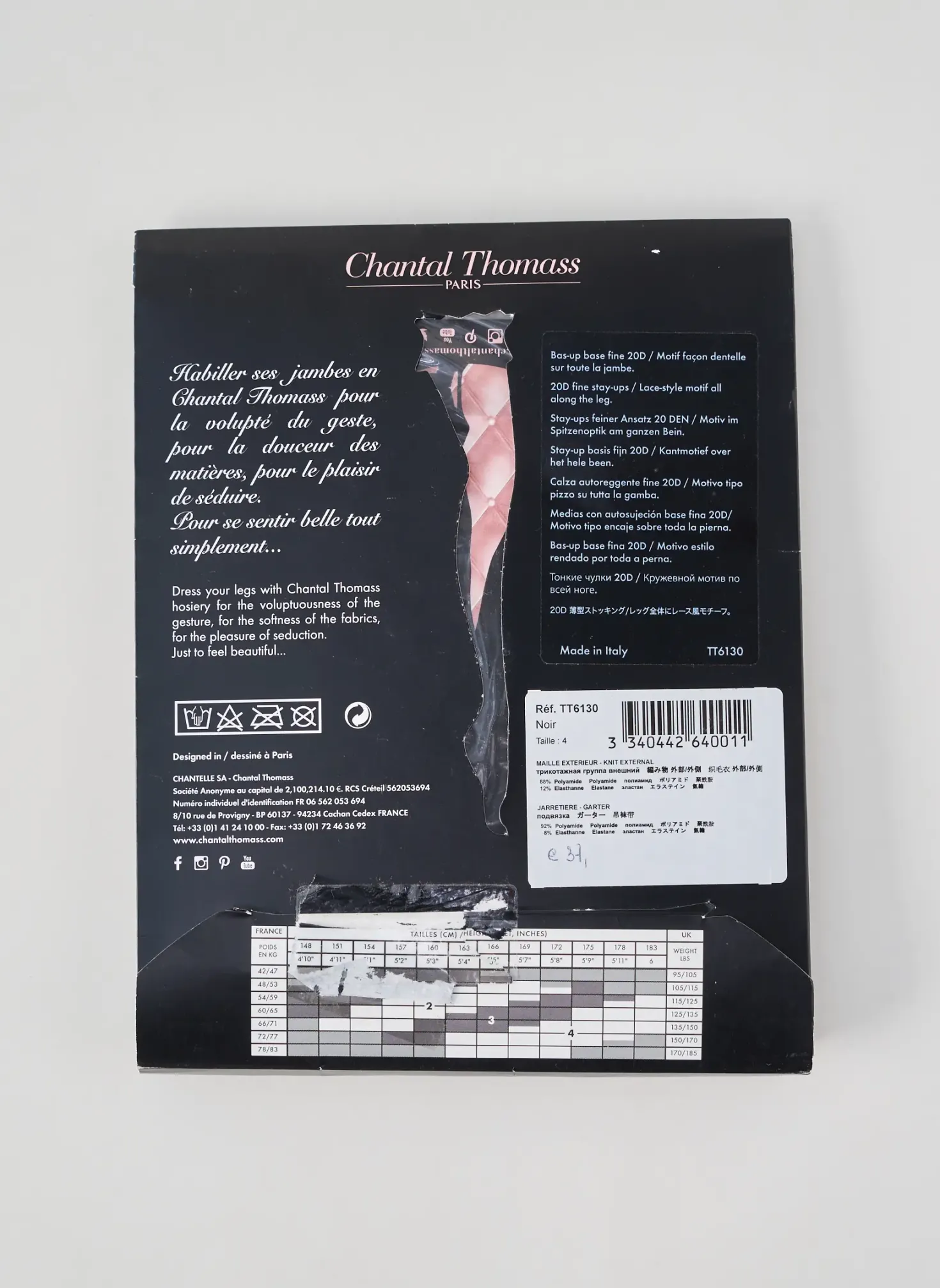 Bas Chantal Thomass Noir