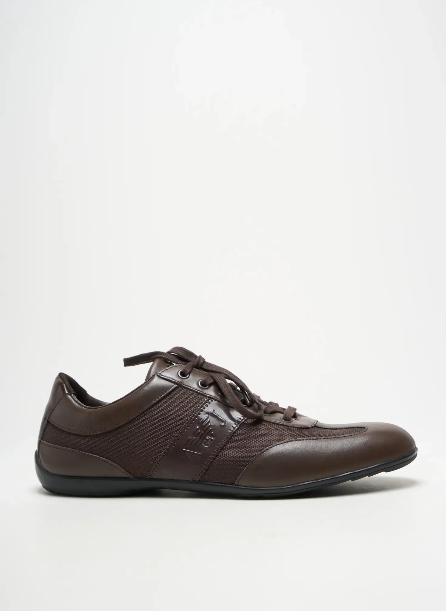 Baskets Armani Marron Bout Rond