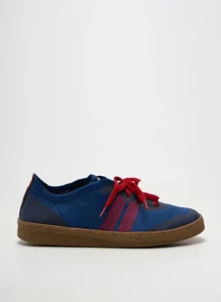 Baskets Ector Bleu Bout Rond