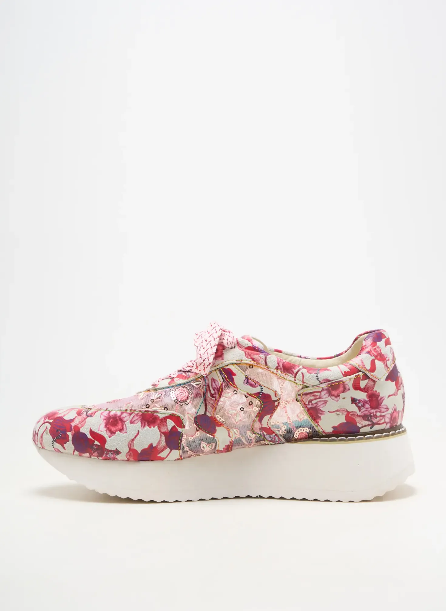 Baskets Laura Vita Rose Talon Plat Jusqu'à 3cm