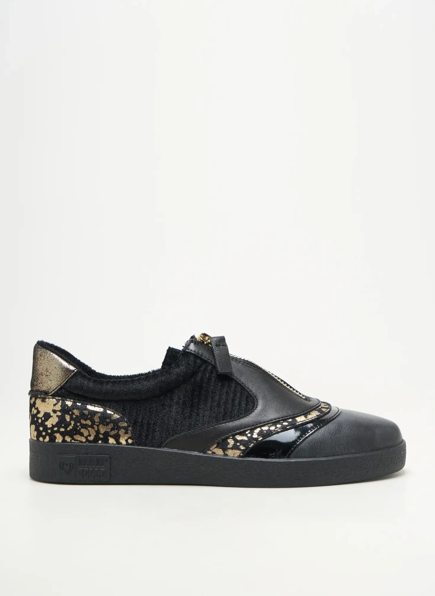 Baskets Mam'zelle Noir Talon Plat Jusqu'à 3cm