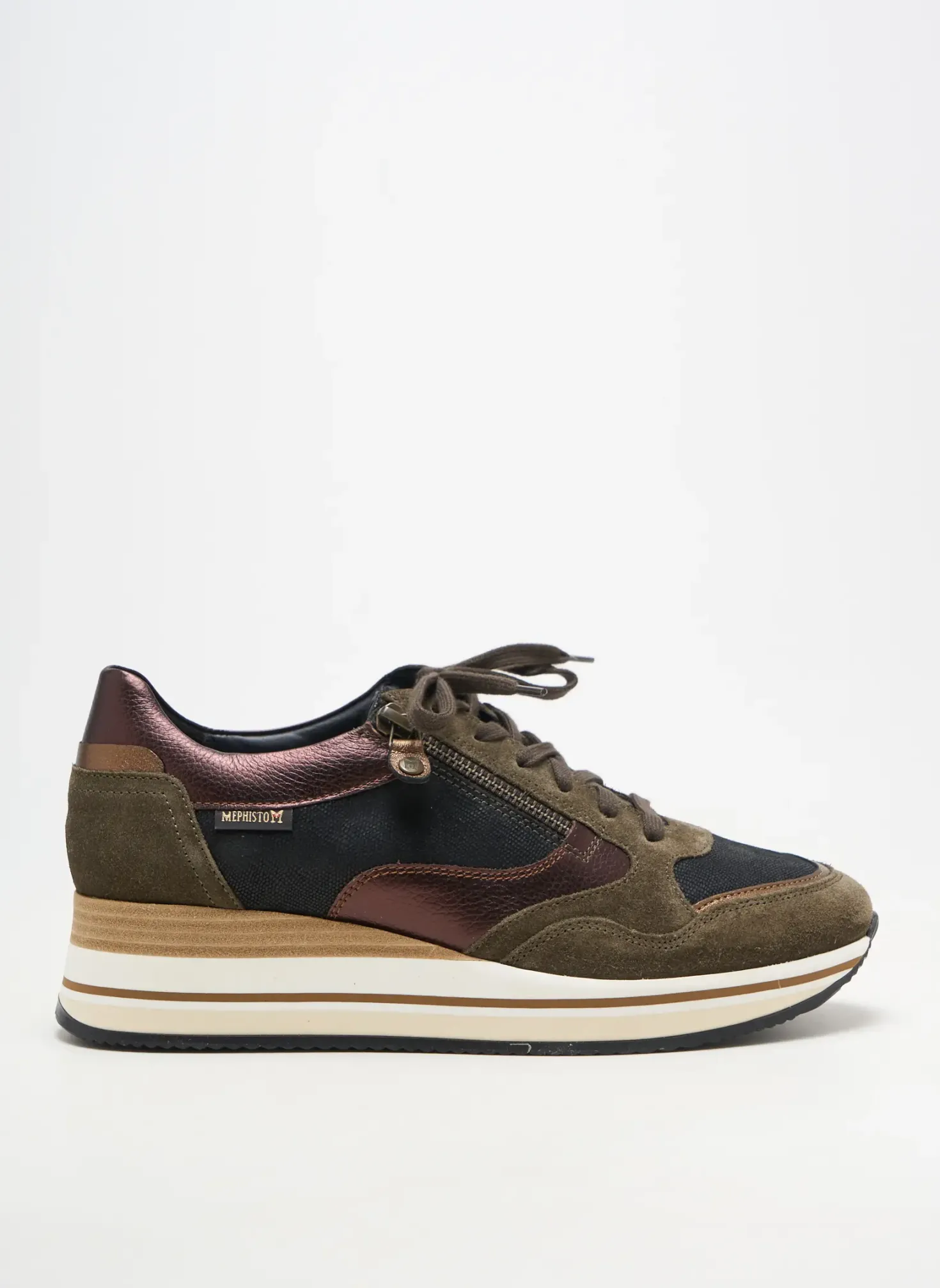 Baskets Mephisto Vert Talon De 4 À 6cm