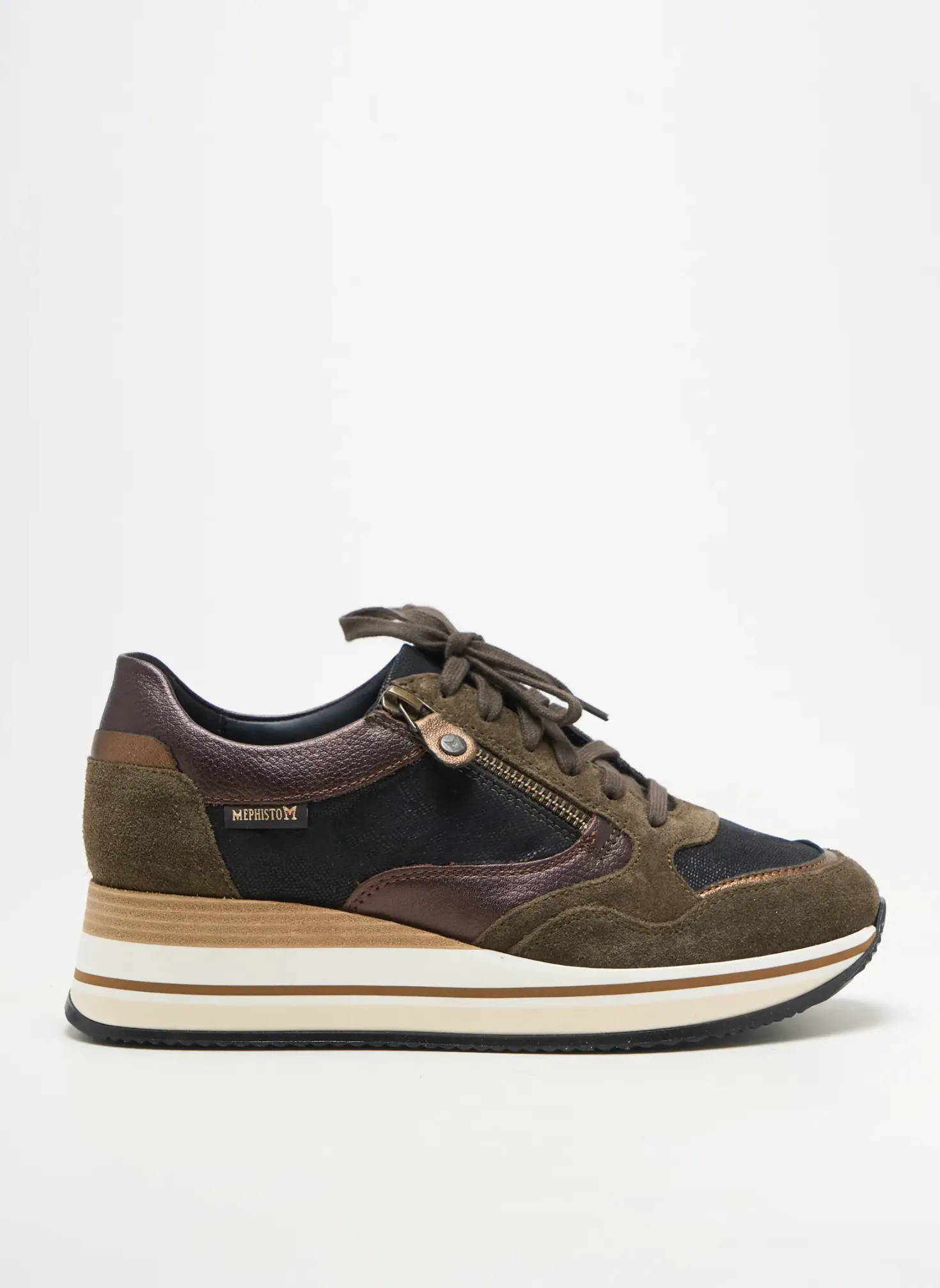 Baskets Mephisto Vert Talon De 4 À 6cm