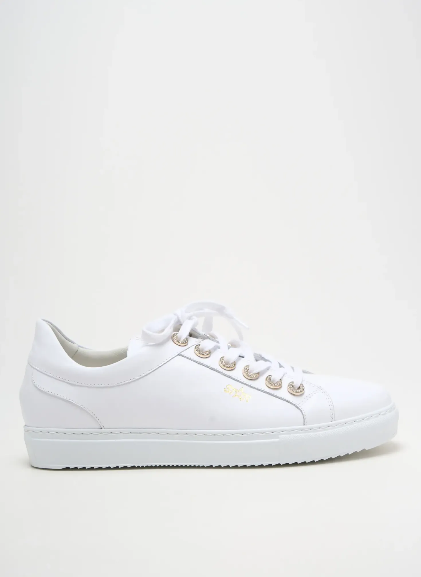 Baskets Myma Blanc Talon Plat Jusqu'à 3cm