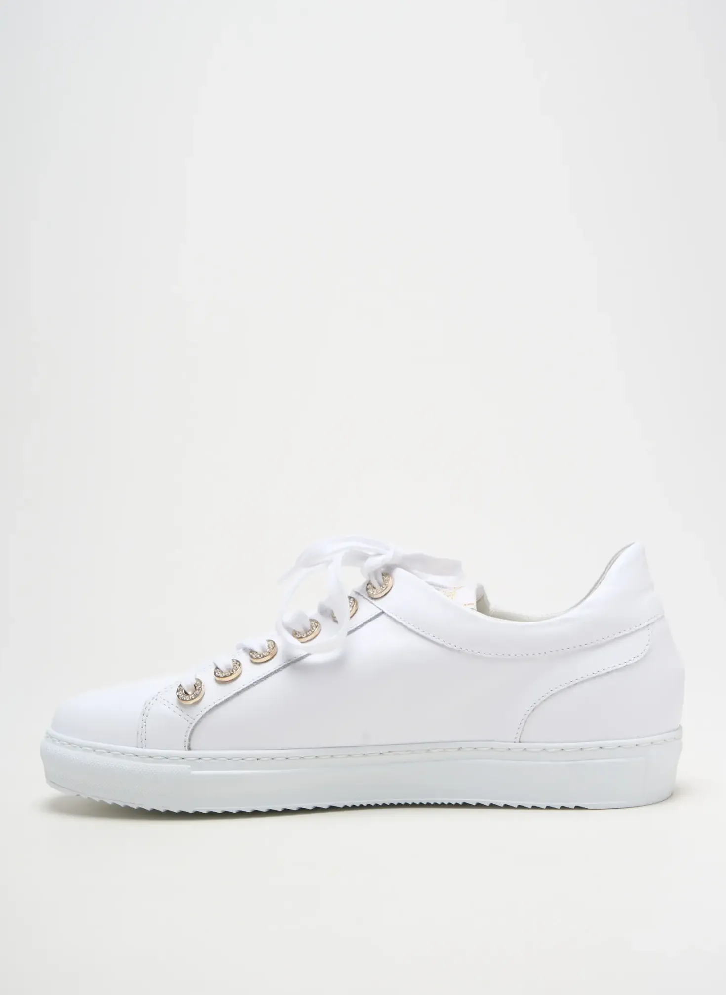 Baskets Myma Blanc Talon Plat Jusqu'à 3cm