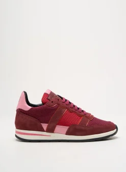 Baskets Piola Rouge Talon Plat Jusqu'à 3cm