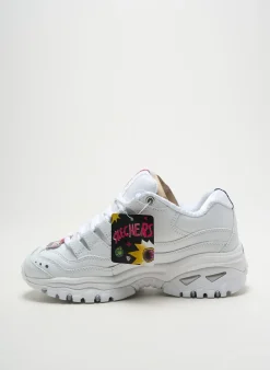 Baskets Skechers Blanc Bout Rond