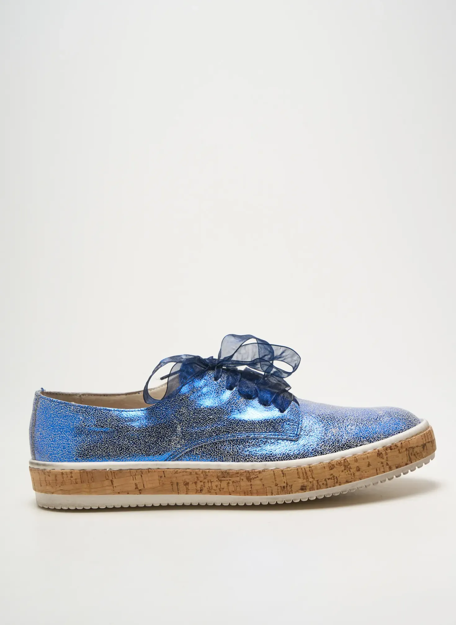 Baskets Stephane Gontard Bleu Talon Plat Jusqu'à 3cm