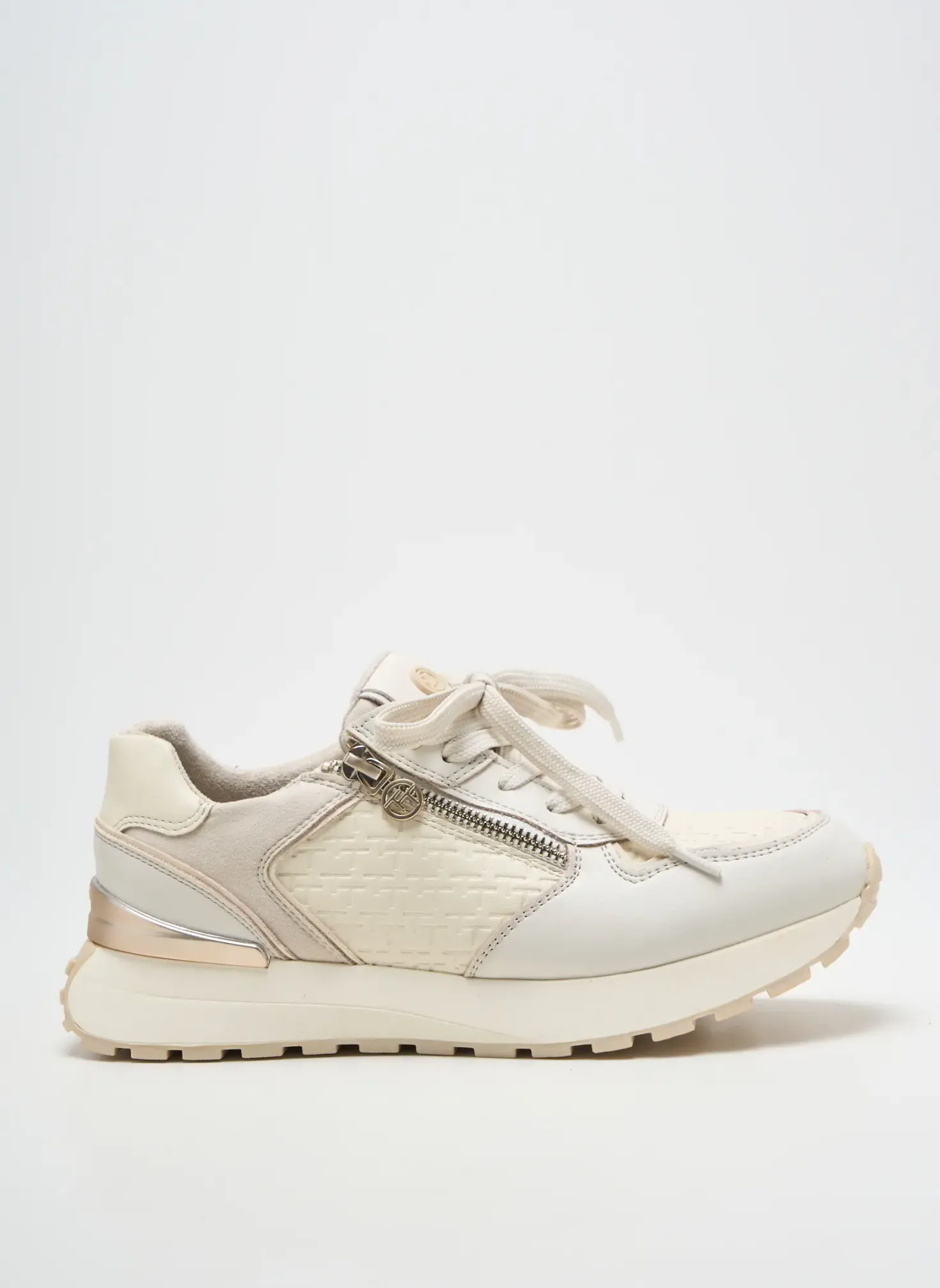 Baskets Tom Tailor Beige Talon Plat Jusqu'à 3cm