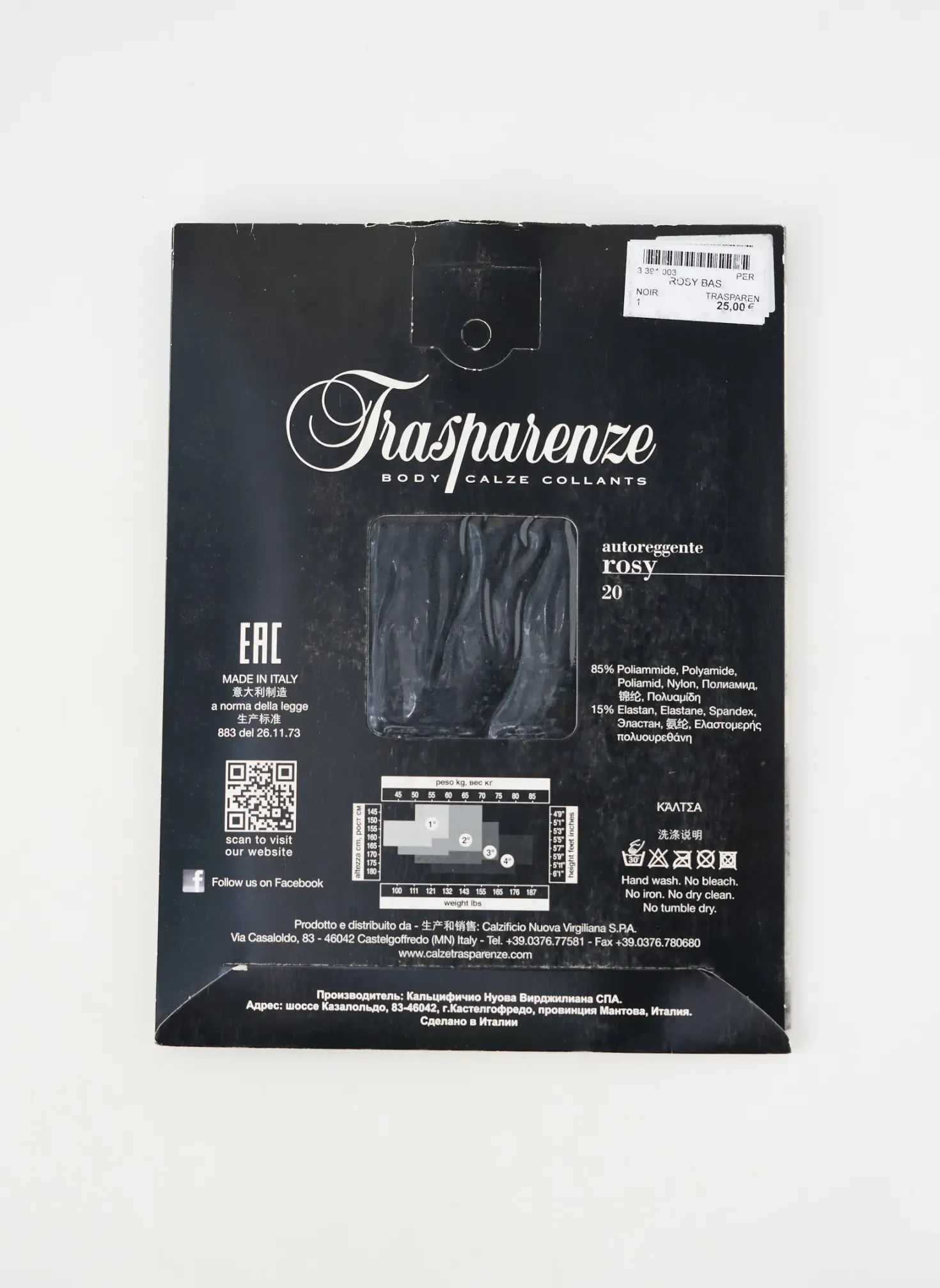 Bas Trasparenze Noir