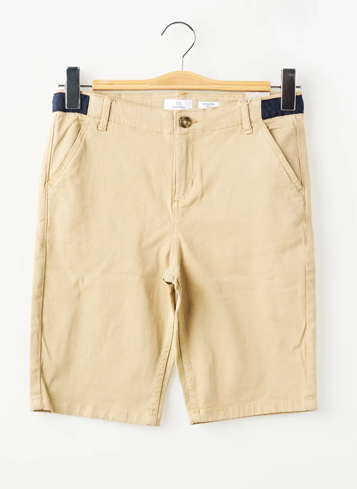 Bermuda Zy Beige Taille Ajustable