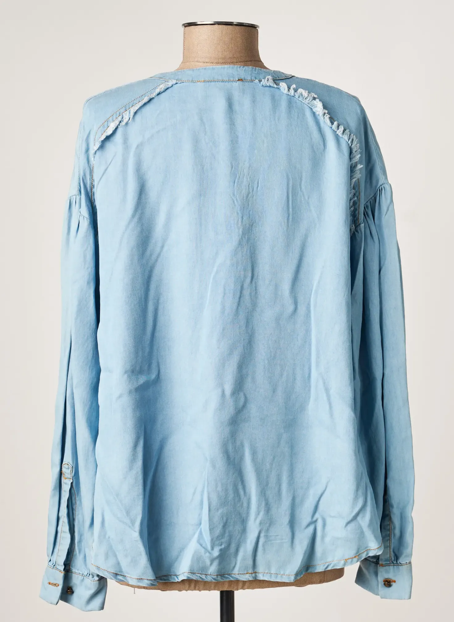 Blouse Eva Kayan Bleu Manches Longues
