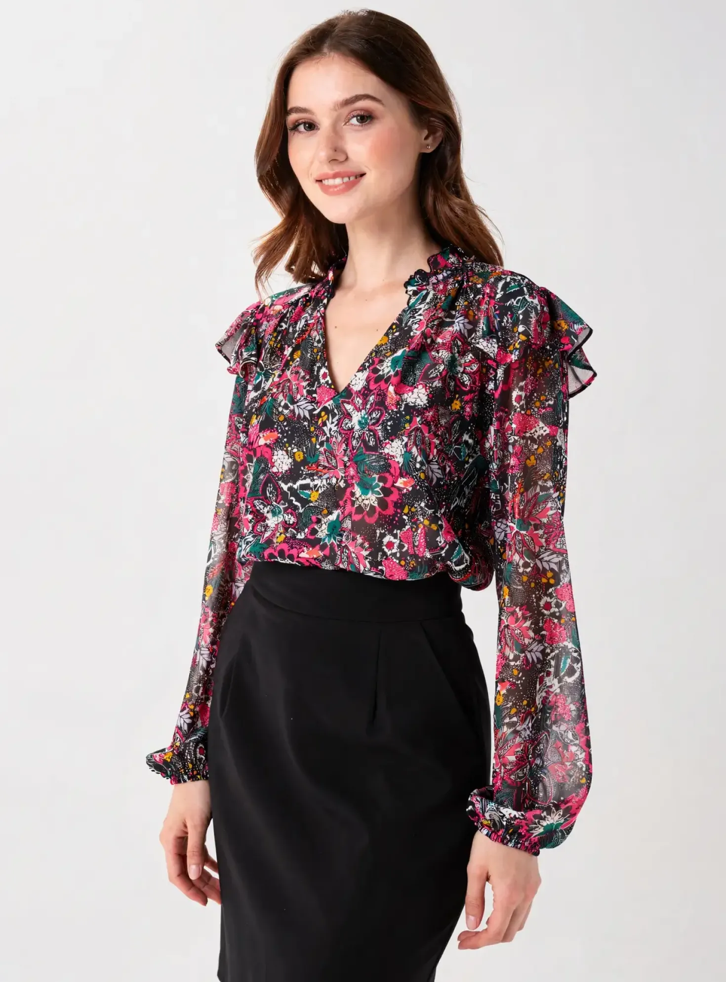 Blouse Ikks Noir Manches Longues