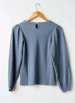 Blouse Levv Label Bleu Manches Longues