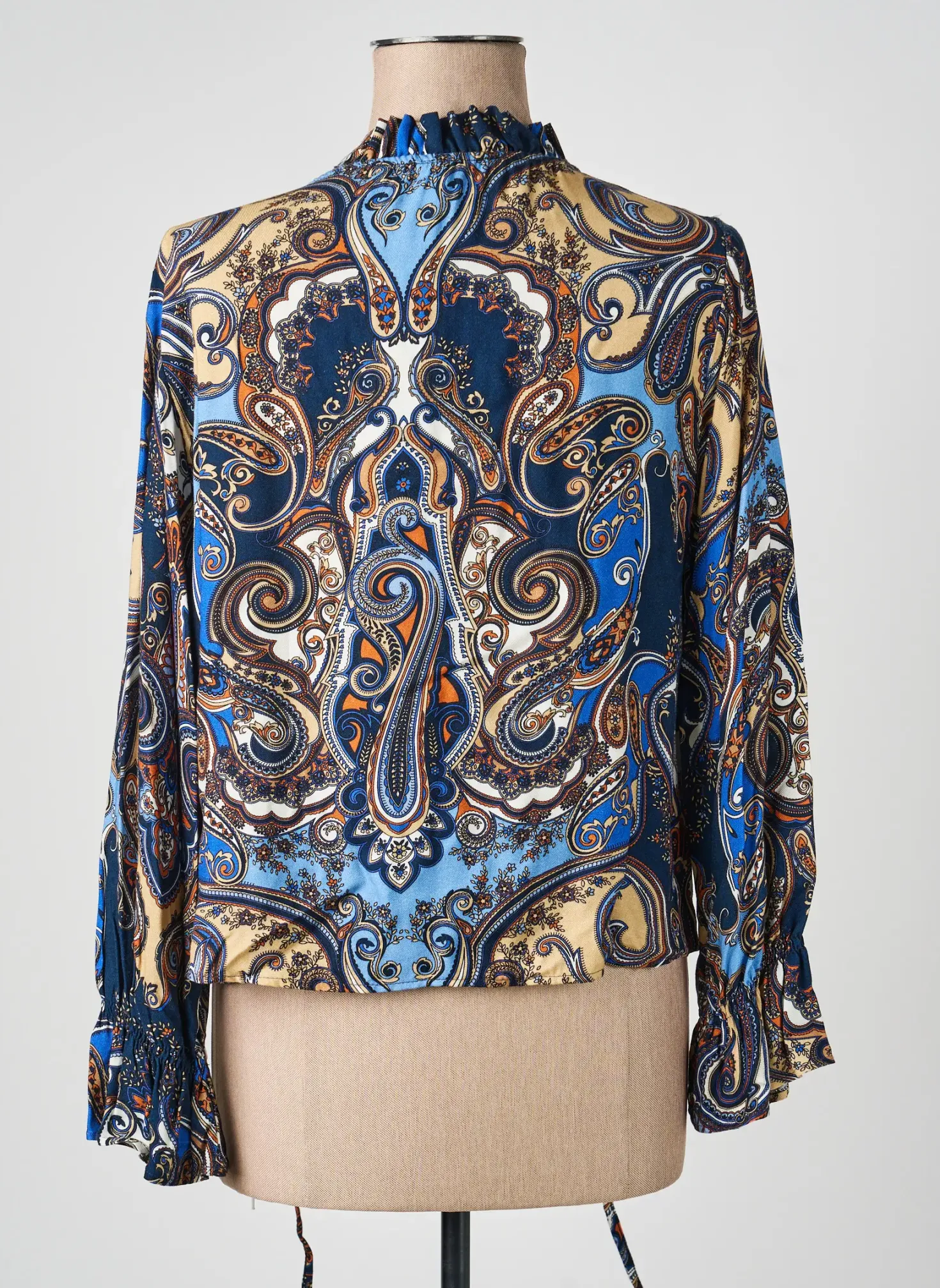 Blouse Quattro Bleu Manches Longues