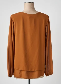 Blouse Quattro Marron Manches Longues