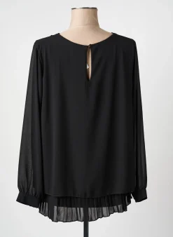 Blouse Quattro Noir Manches Longues