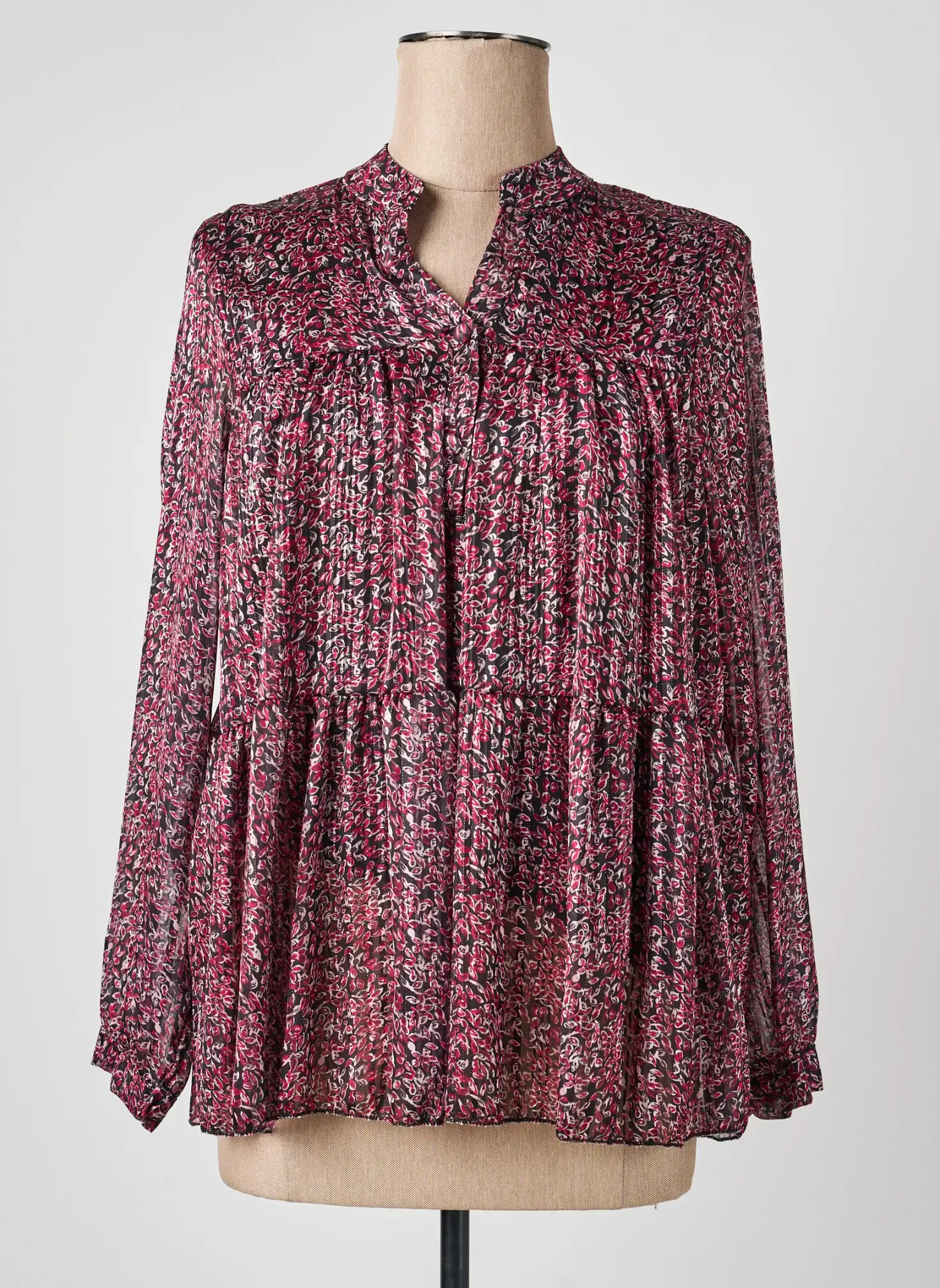 Blouse Quattro Rose Manches Longues