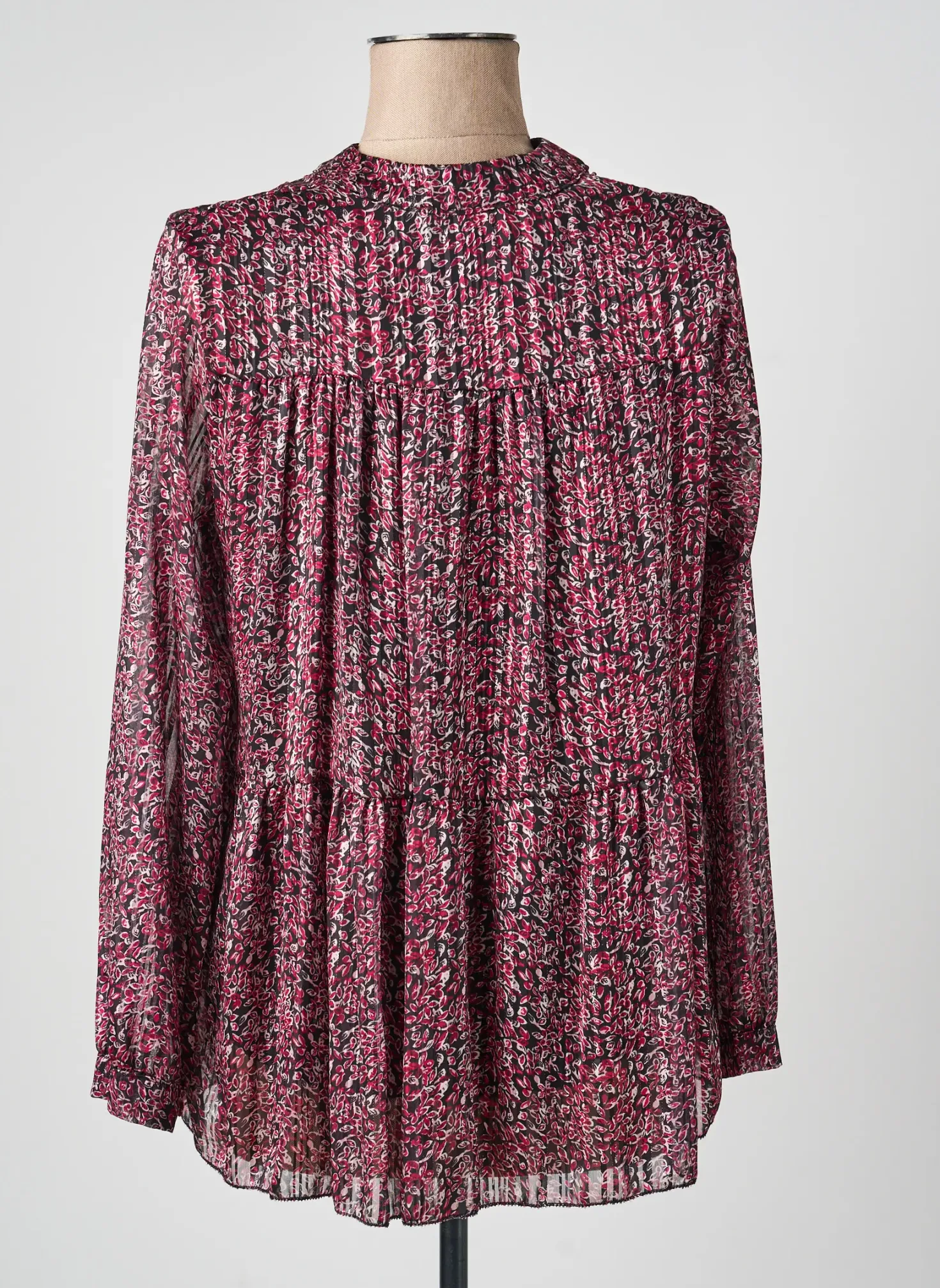 Blouse Quattro Rose Manches Longues