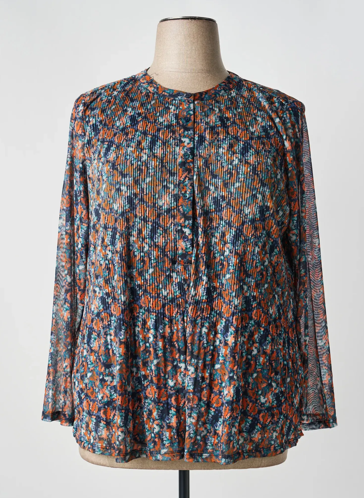Blouse Tom Tailor Bleu Manches Longues