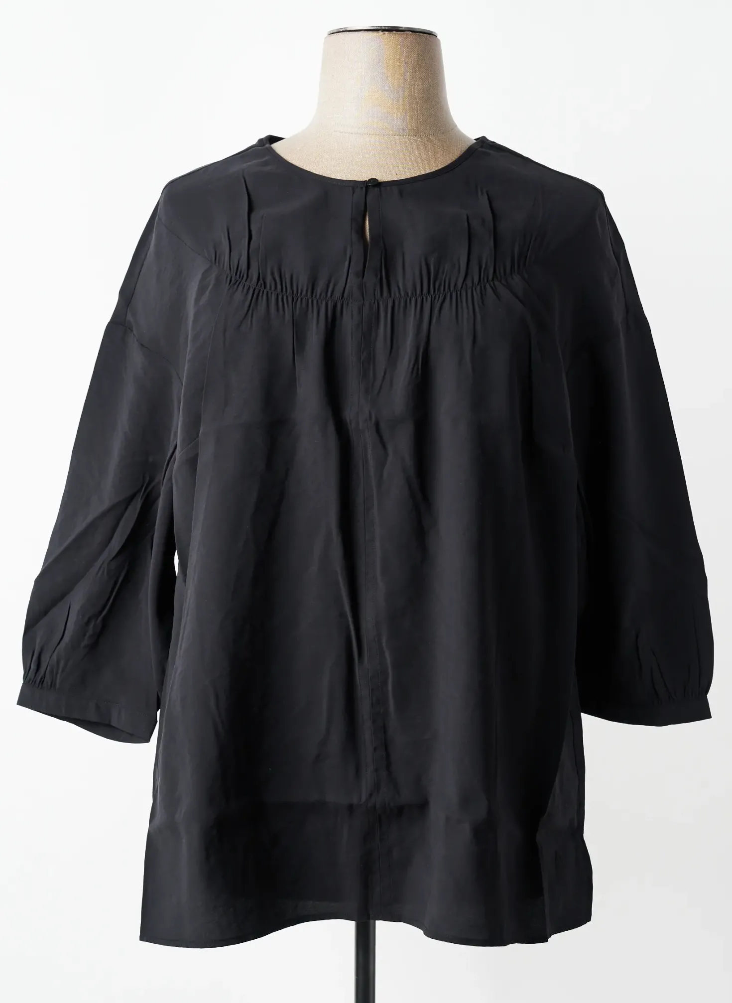Blouse Triangle Noir Manches Longues