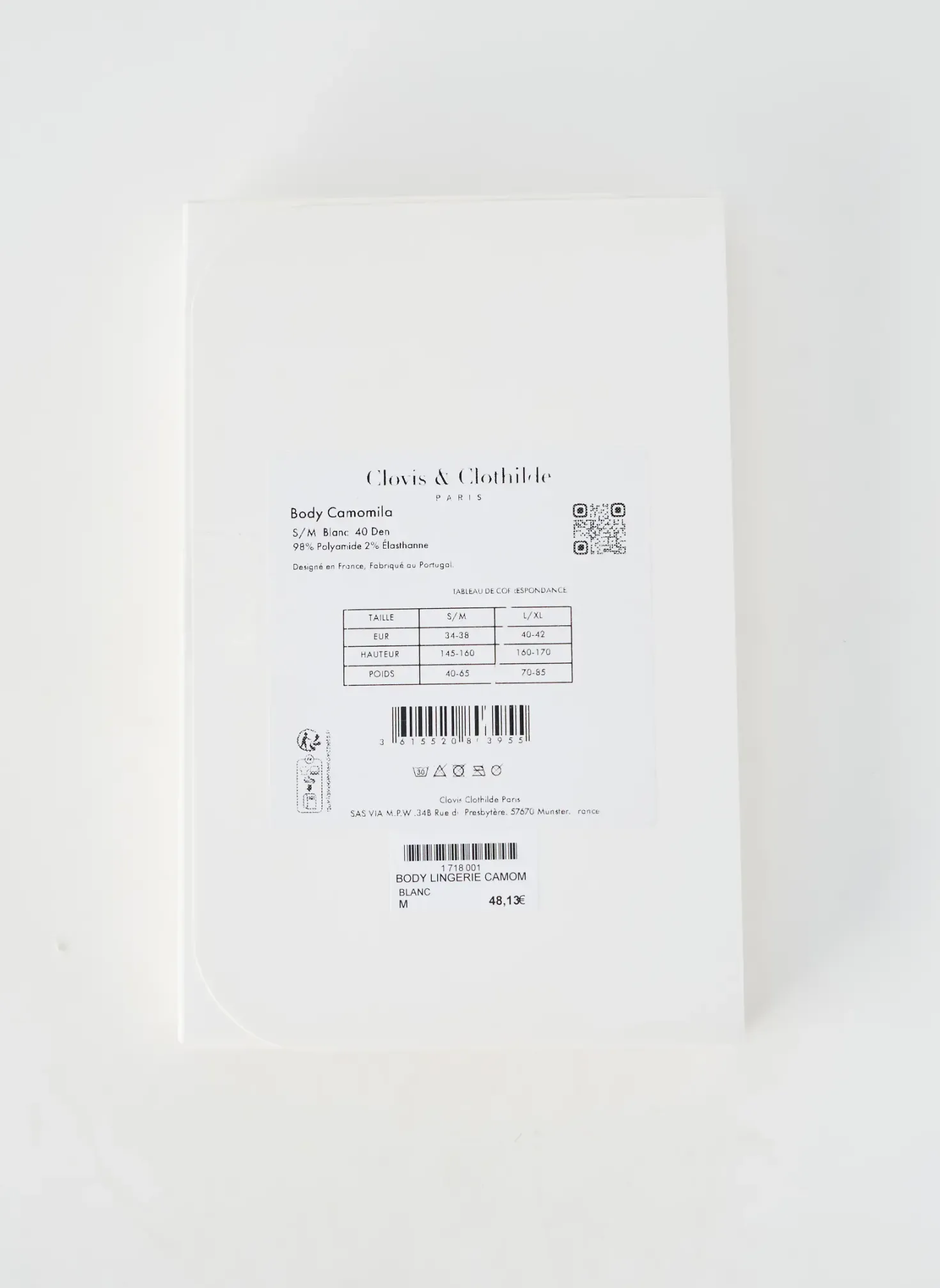 Body Lingerie Clovis & Clothilde Blanc