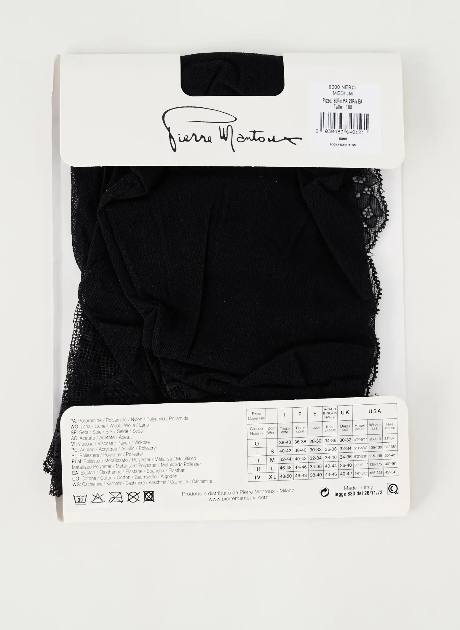 Body Lingerie Pierre Mantoux Noir