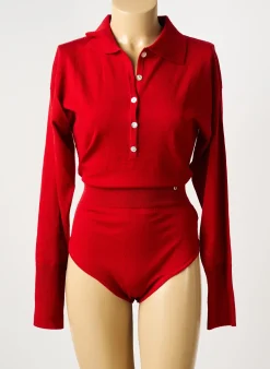 Body Ottod'ame Rouge Manches Longues