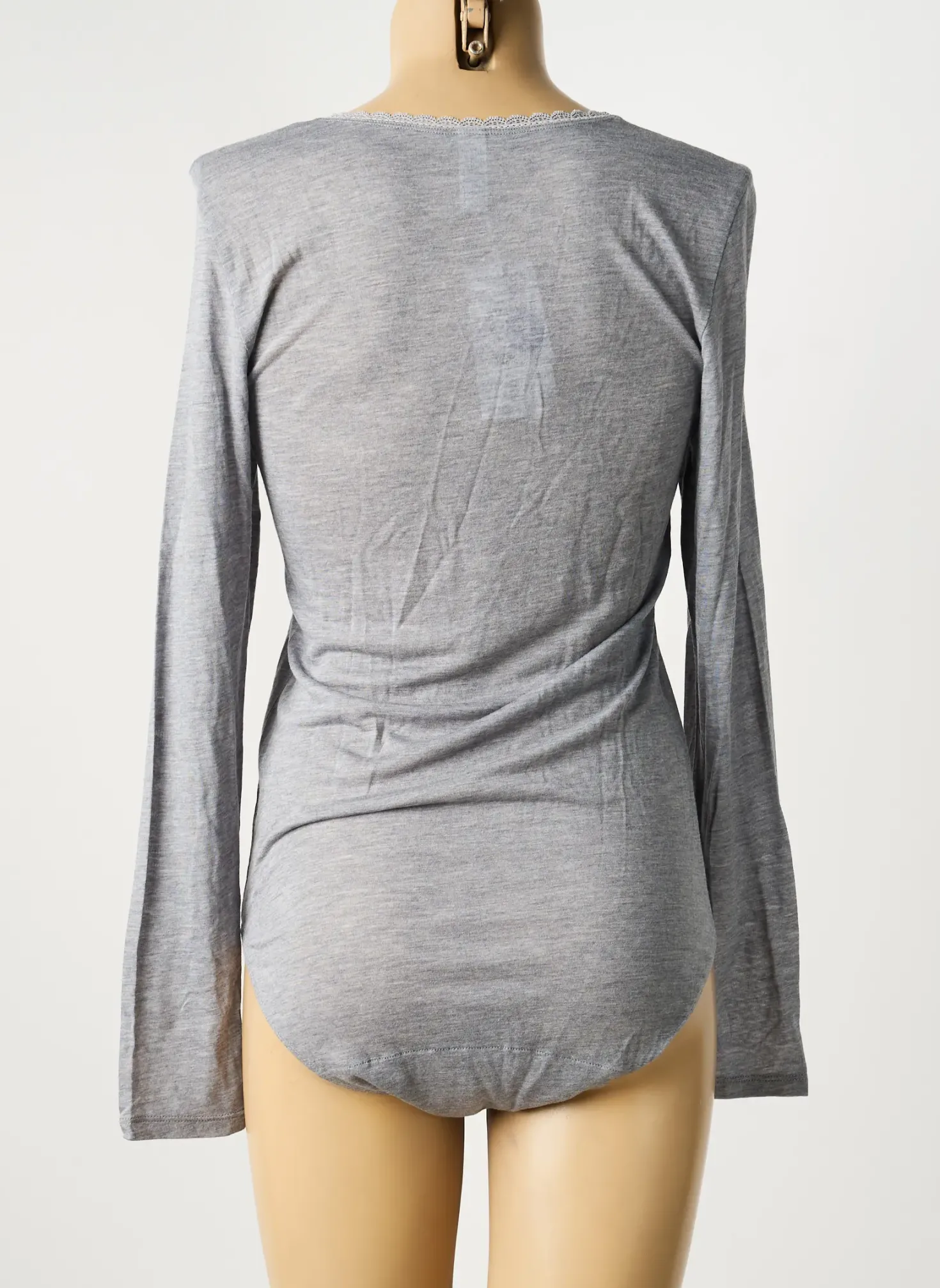 Body Simone Perele Gris Manches Longues
