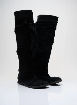Bottes Andre Noir Talon Plat Jusqu'à 3cm
