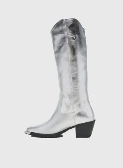 Bottes Astrid Black Label Argent