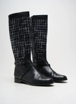 Bottes Cosmoparis Noir Talon Plat Jusqu'à 3cm